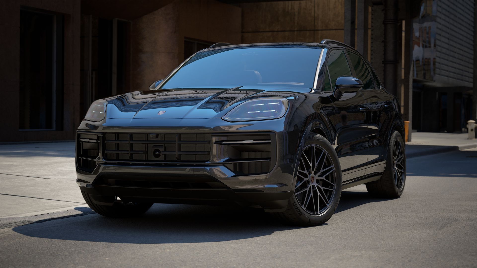 Porsche Cayenne électrique noire